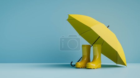 Photo for Rainy monsoon season concepts backgrounds. 3d rendering - Royalty Free Image