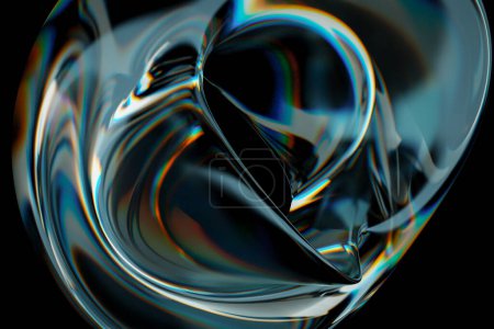 Photo for Glass dispersion effect abstract background. 3d rendering - Royalty Free Image