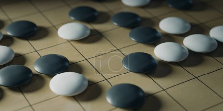 game of go concepts backgrounds. 3d rendering