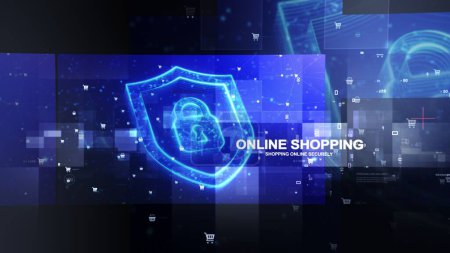 Téléchargez les photos : Shopping en ligne. Shopping en ligne en toute sécurité. - en image libre de droit