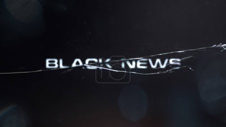 Téléchargez les photos : Black News. Écran en verre fissuration. - en image libre de droit