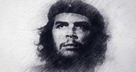 Foto de Argentina. Dibujo de retratos. Ernesto Che Guevara. - Imagen libre de derechos