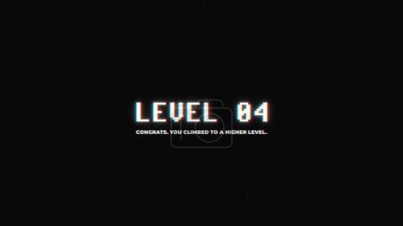 Foto de Level 04. Congrats. You Climbed to a Higher Level. - Imagen libre de derechos