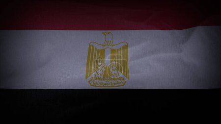Foto de 3D, Wavy Cinematic, Bandera de Egipto. - Imagen libre de derechos