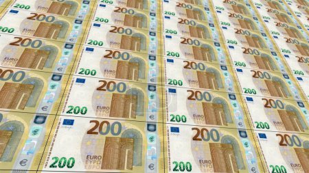 Foto de Nuevos billetes de 200 euros. Horizontal. - Imagen libre de derechos