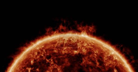 Téléchargez les photos : Système solaire, explosions et étincelles au soleil. - en image libre de droit