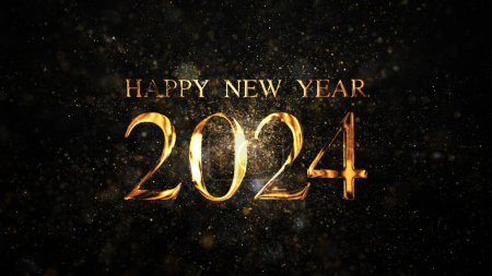 Foto de Feliz Año Nuevo 2024. Tarjeta de felicitación. - Imagen libre de derechos