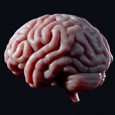 El cerebro humano. Renderizado 3D.