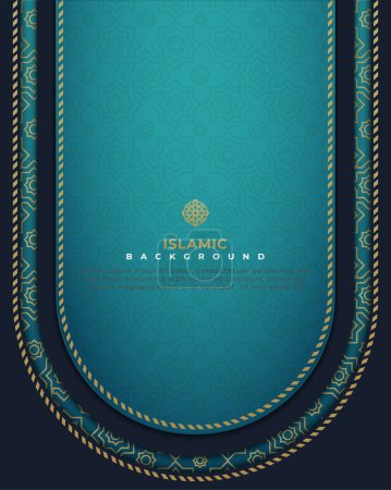 Elégant fond décoratif bleu islamique