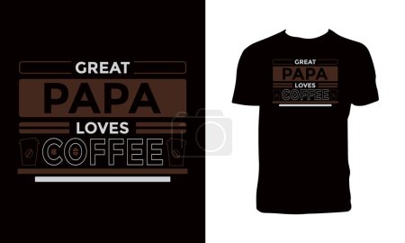 Téléchargez les illustrations : T-shirt café et conception de vêtements - en licence libre de droit