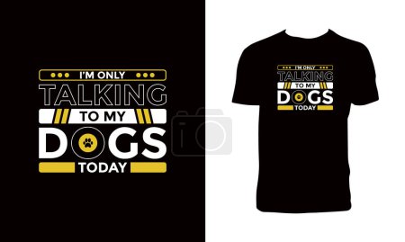 Illustration for Dog Typography And Calligraphy T Shirt Design - Royalty Free Image