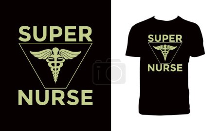 Illustration for Nurse T Shirt And Apparel Design. - Royalty Free Image