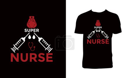 Infirmière vectorielle T-shirt Design. 