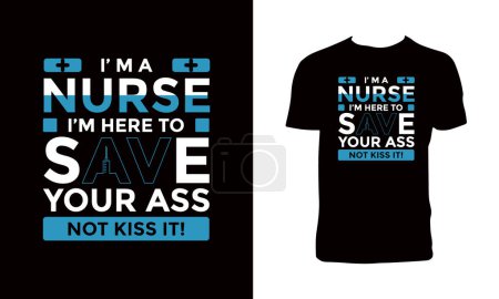 Photo for Nurse Calligraphy T Shirt Design. - Royalty Free Image