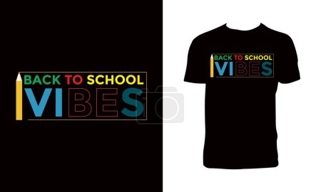 Illustration for Back To School Lettering T Shirt Design. - Royalty Free Image