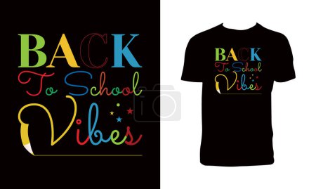 Illustration for Back To School Lettering T Shirt Design. - Royalty Free Image