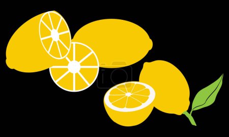 Ilustración de Paquete de diseño e ilustración de vectores de limón. - Imagen libre de derechos
