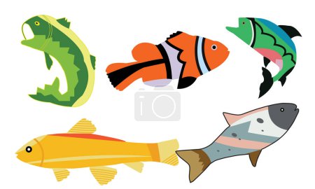 Fish Vector And Illustration Collection. 