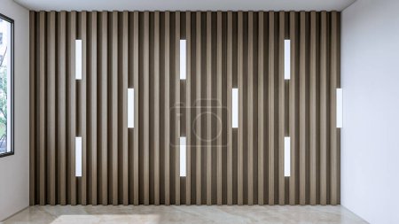 Foto de 3d renderizado único panel de pared decorativa diseño de interiores - Imagen libre de derechos