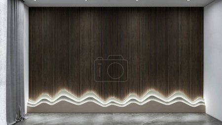 Foto de 3d renderizado único panel de pared decorativa diseño de interiores - Imagen libre de derechos