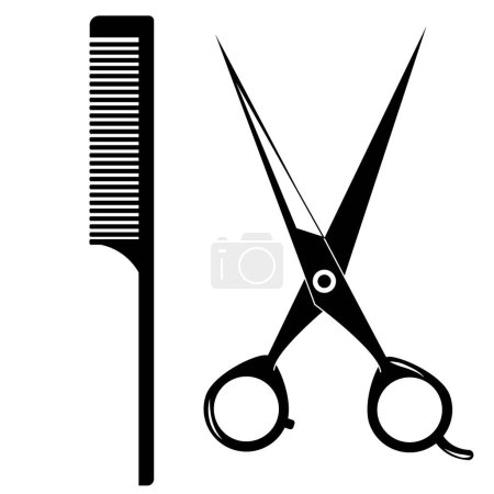 barbería logo cabello clipper vector