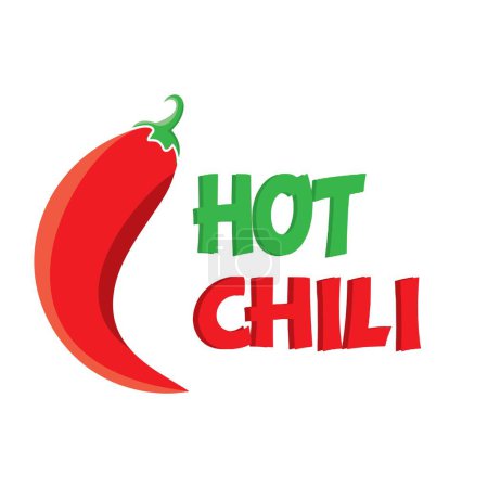 Illustration for Red chili pepper spicy illustration vector logo - Royalty Free Image
