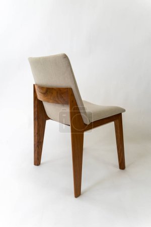 Foto de Detalle silla, madera maciza y muebles textiles, diseño de silla, mexico latin america - Imagen libre de derechos