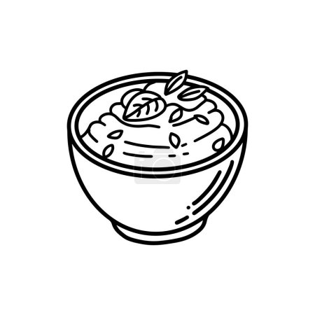 Outline Handdrawn Mexican cuisine illustration Line Art Cartoon