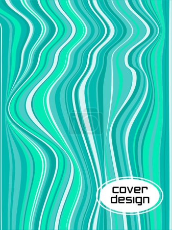 Illustration for Colorful wavy stripes pattern. Minimalist design. Advertising banner, billboard or card decorative striped background graphic design - Royalty Free Image