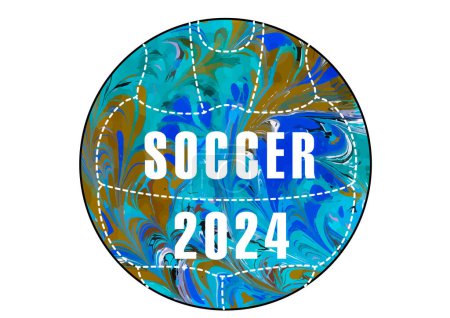 1ebru_0Soccer ball in the goal net. Realistic 3D design in vintage style. Creative concept for championship football season idea. Vector illustration.1
