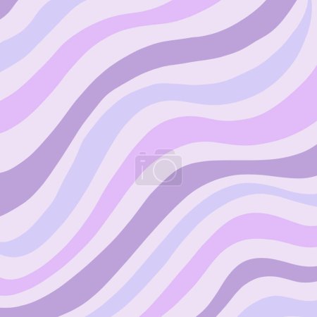 Abstraktes Lila Blau Groovy Stripe Liquid Swirl Pattern