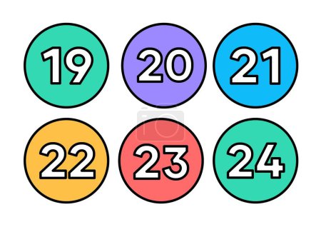 Números coloridos a 100 tarjetas - 4