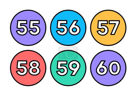 Photo for Colorful Numbers to 100 Flashcards - 10 - Royalty Free Image