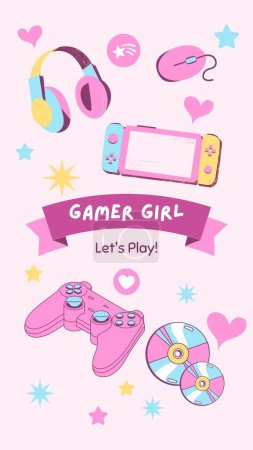 Photo for Pink Pastel Simple Cute Kawaii Gaming Phone Wallpaper - Royalty Free Image