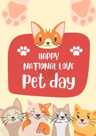 Téléchargez les photos : Affiche Happy National love Pet Day - en image libre de droit