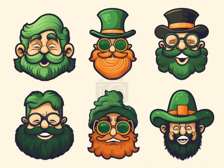 St. Patricks Day vector design elements set. St Patricks day traditional symbol set illustration cut out isolated background.