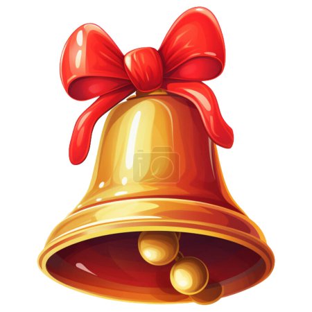 Illustration for Christmas bell on white background - Royalty Free Image