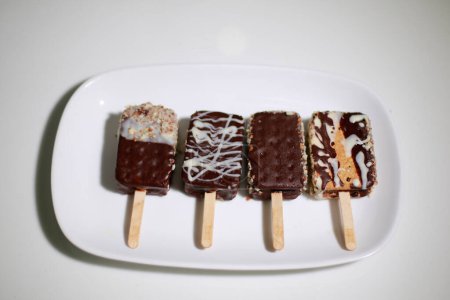 Foto de Bares de helado deliciosos para regar la boca. - Imagen libre de derechos