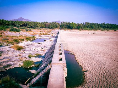 Natural view of dam or river in India