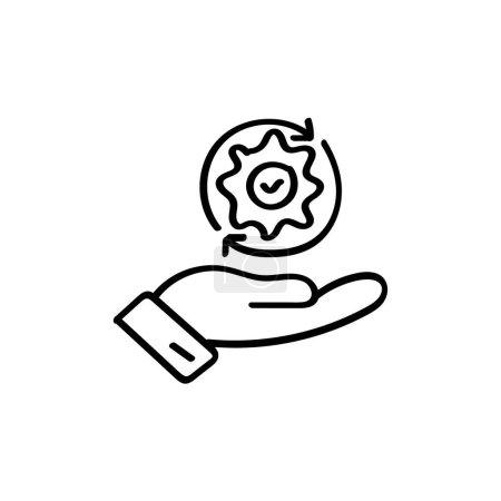 Illustration for Hand Drawn flat icon for responsibility - Royalty Free Image