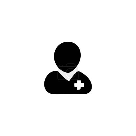 Hand Drawn flat icon for patient