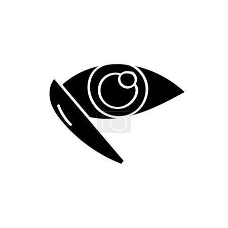 Handgezeichnetes flaches Symbol für Augenoperationen