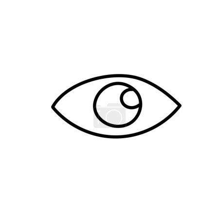 Icono plano dibujado a mano para el ojo