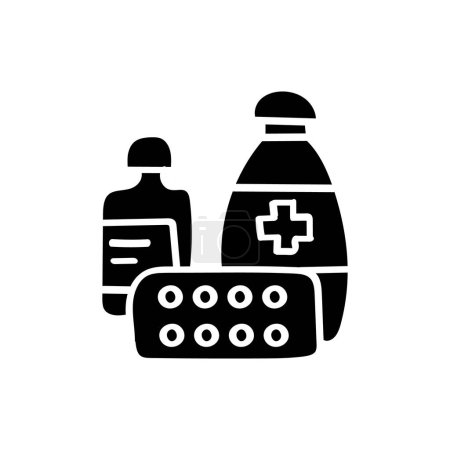 Hand Drawn flat icon for drugs