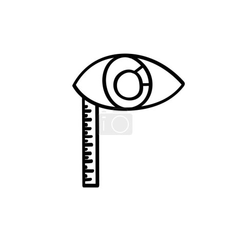Icono plano dibujado a mano para escala ocular