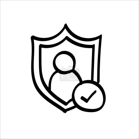 Icono plano de caja fuerte, seguridad, privado, vector de privacidad