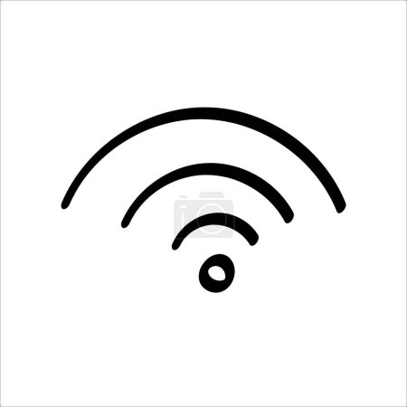 Téléchargez les illustrations : Icône plate du vecteur wifi - en licence libre de droit