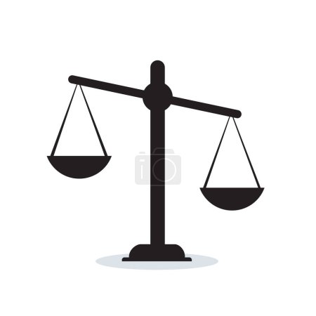 Téléchargez les illustrations : Échelle de justice Illustration vectorielle du symbole - en licence libre de droit