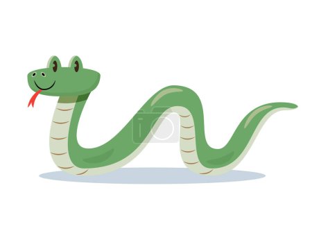 snake cartoon character vector illustration