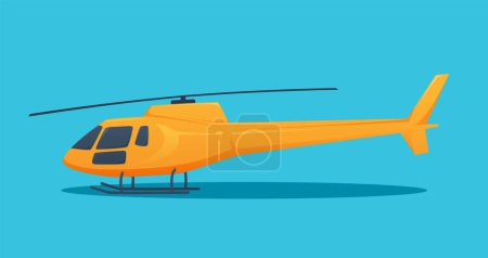 Ilustración de Helicopter aircraft vehicle isolated vector illustration - Imagen libre de derechos